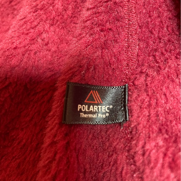 Patagonia Womens Jacket Medium Polartec Thermal Pro rug Fleece Burgundy - Picture 5 of 15